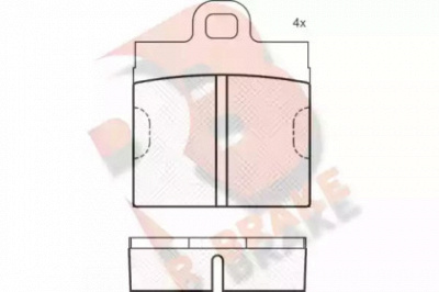 R BRAKE rb0085 -  Комплект тормозных колодок, дисковый тормоз